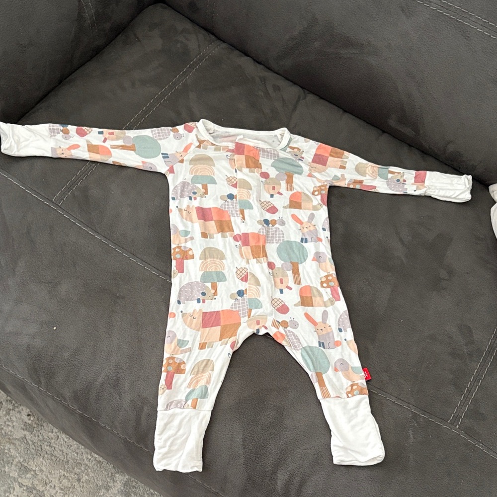Magnetic Me Coverall - Pastel Patterned Baby Footie